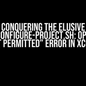 Conquering the Elusive “expo-configure-project.sh: Operation not permitted” Error in Xcode