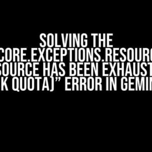 Solving the “google.api_core.exceptions.ResourceExhausted: 429 Resource has been exhausted (e.g. check quota)” Error in Gemini API